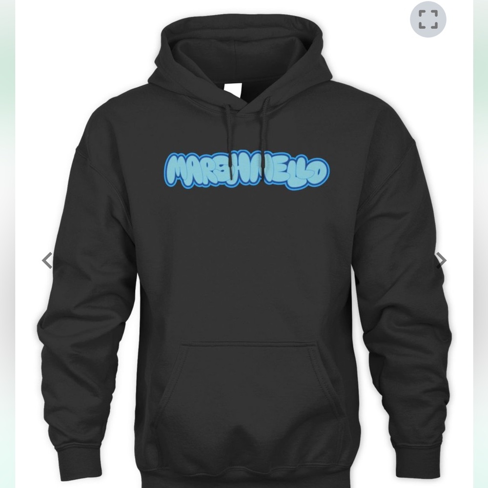 Marshmello Merch Bubble Bat Hoodie new medium black